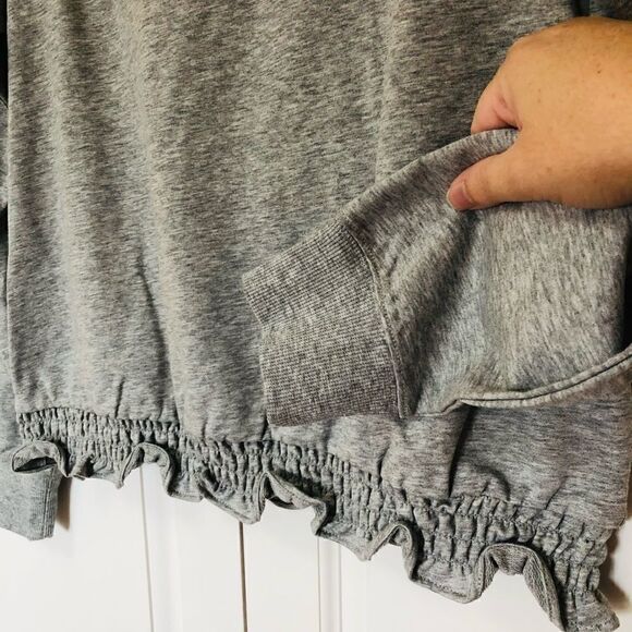NWT: Michael Kors Ruffle Bottom Sweatshirt - Picture 8 of 9